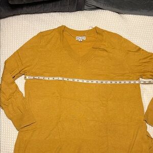 Ava & Viv Golden V-Neck Sweater